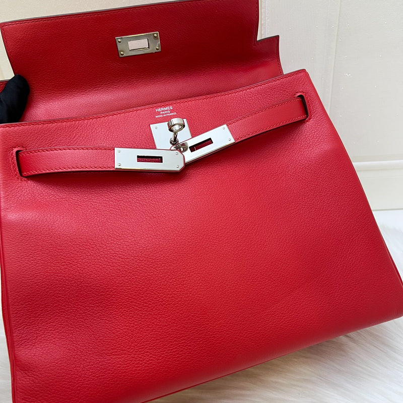 Hermes Kelly 28 in Rouge De Coeur Evercolor, Rouge Piment Interior and PHW