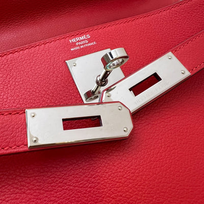 Hermes Kelly 28 in Rouge De Coeur Evercolor, Rouge Piment Interior and PHW