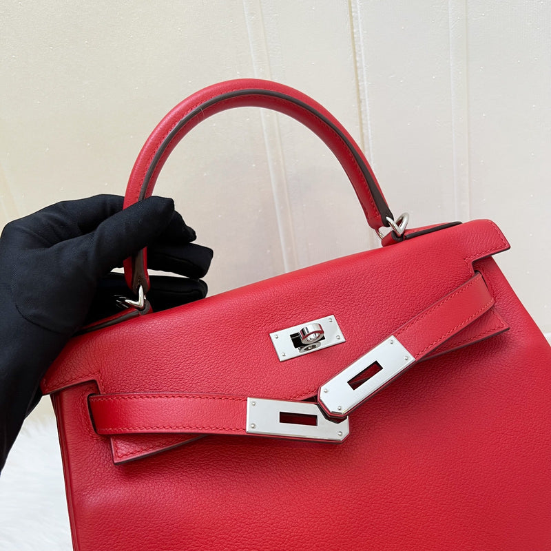 Hermes Kelly 28 in Rouge De Coeur Evercolor, Rouge Piment Interior and PHW