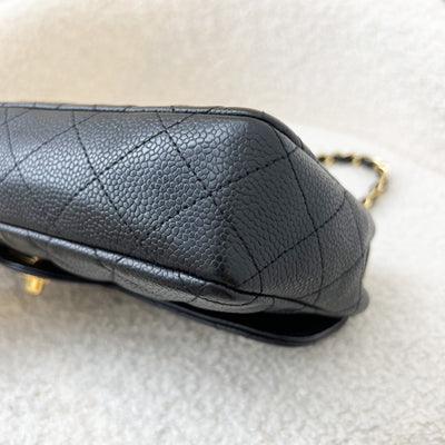 Chanel East West Flap Bag in Black Caviar and GHW