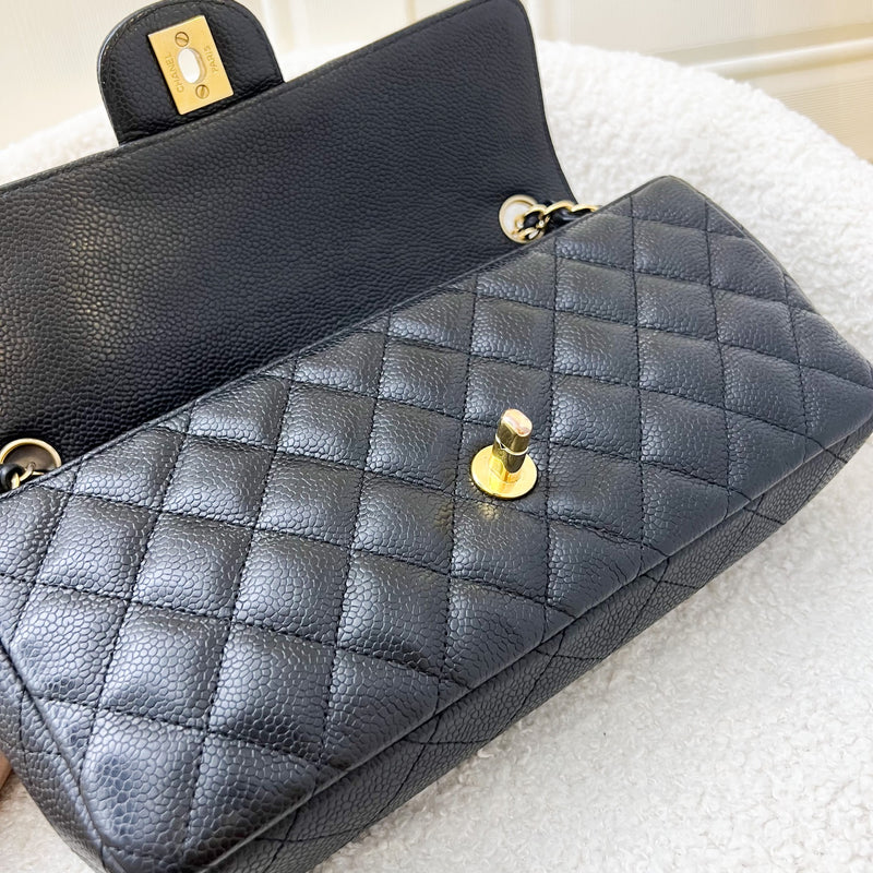 Chanel East West Flap Bag in Black Caviar and GHW