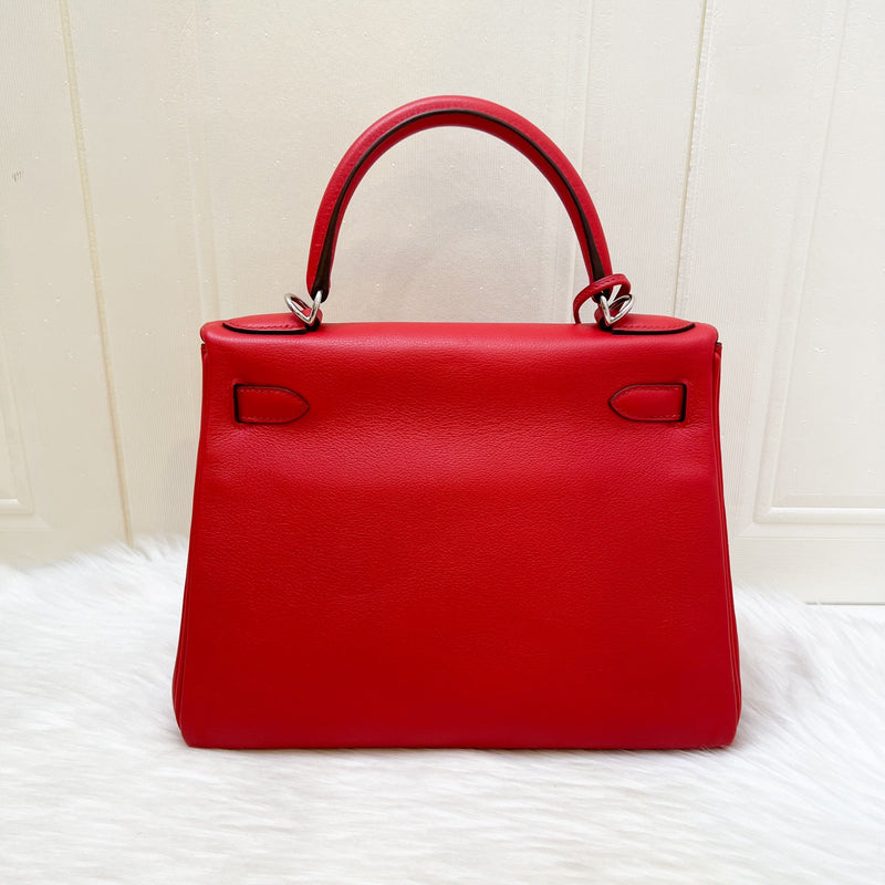 Hermes Kelly 28 in Rouge De Coeur Evercolor, Rouge Piment Interior and PHW
