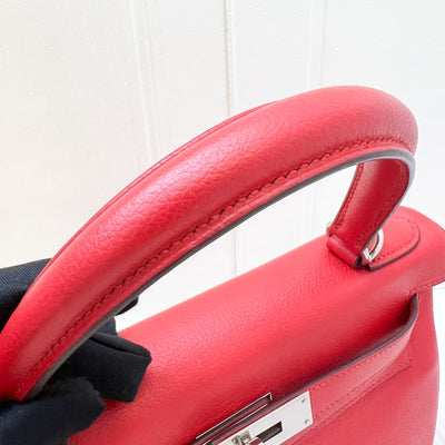 Hermes Kelly 28 in Rouge De Coeur Evercolor, Rouge Piment Interior and PHW