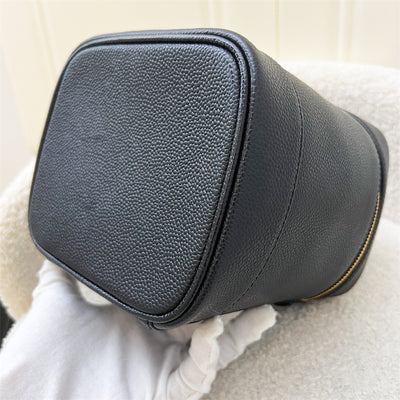 Chanel Vintage Vertical Vanity Case in Black Caviar and GHW