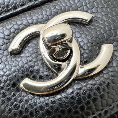 [Full Set - 2018] Chanel Jumbo Classic Flap DF in Black Caviar and SHW
