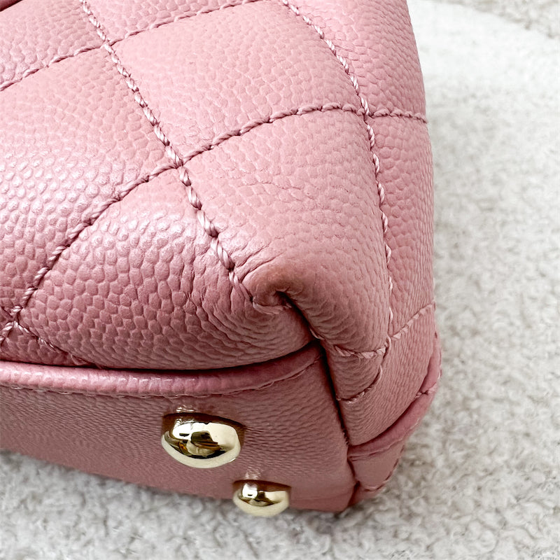 Chanel Small (24cm) Coco Handle in 23K Rose Pink Caviar and LGHW