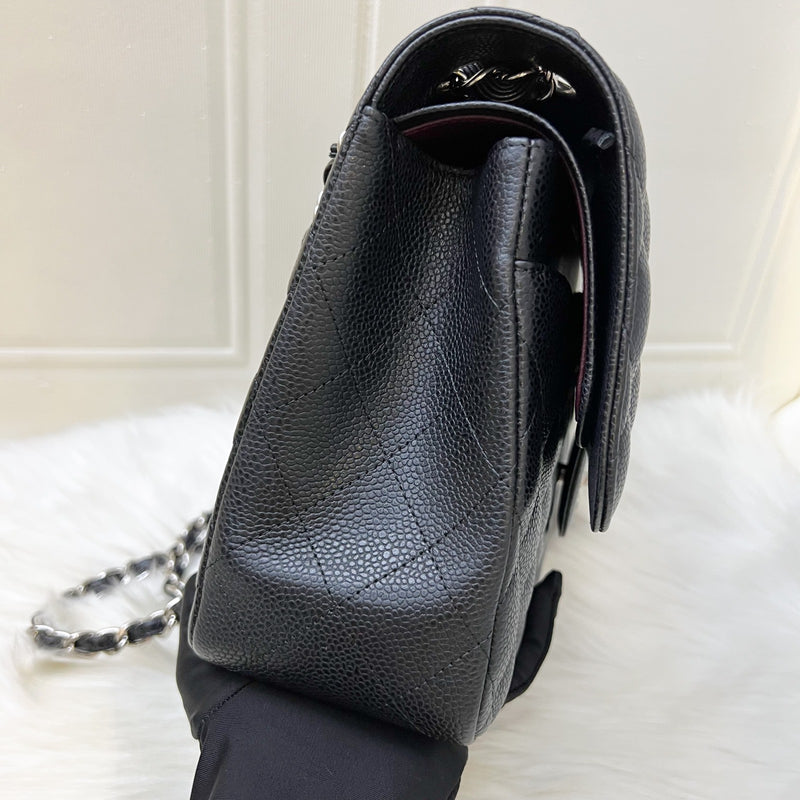 [Full Set - 2018] Chanel Jumbo Classic Flap DF in Black Caviar and SHW