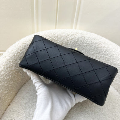 Chanel Classic 2.55 Reissue Mini Flap in Black Distressed Calfskin AGHW (Model: AS0874)