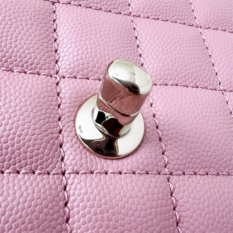 Chanel Small (24cm) Coco Handle in 23K Rose Pink Caviar and LGHW