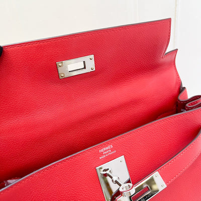Hermes Kelly 28 in Rouge De Coeur Evercolor, Rouge Piment Interior and PHW