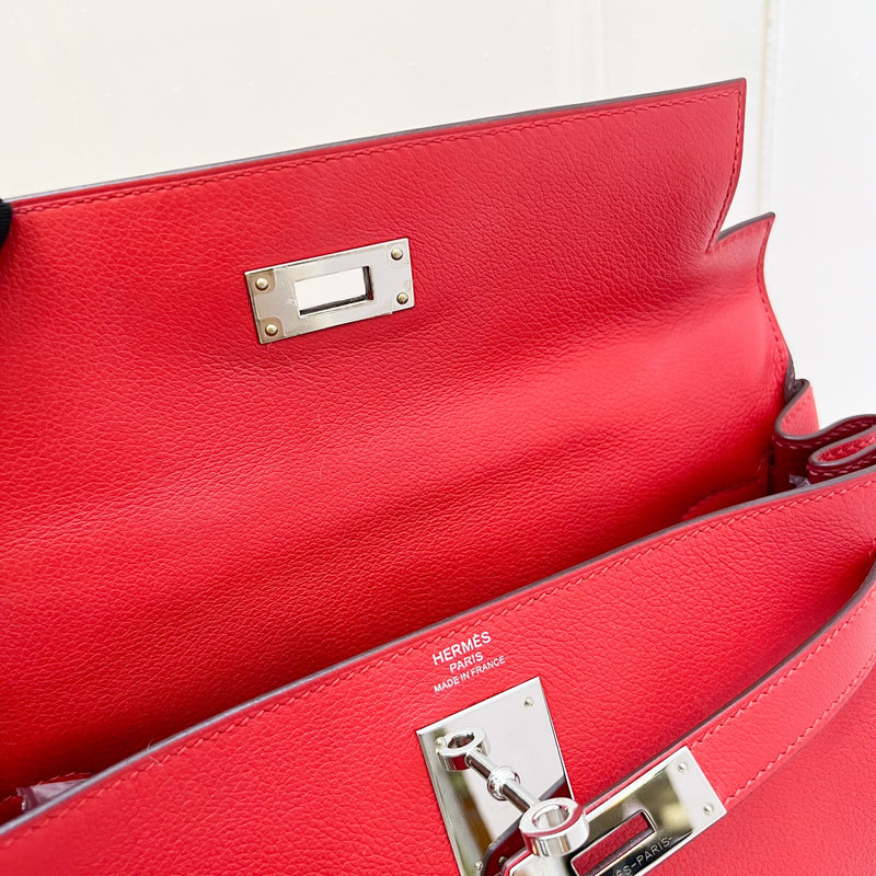 Hermes Kelly 28 in Rouge De Coeur Evercolor, Rouge Piment Interior and PHW