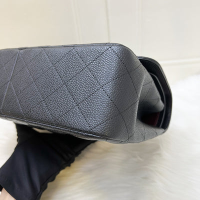 [Full Set - 2018] Chanel Jumbo Classic Flap DF in Black Caviar and SHW