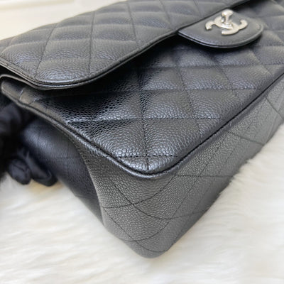 [Full Set - 2018] Chanel Jumbo Classic Flap DF in Black Caviar and SHW