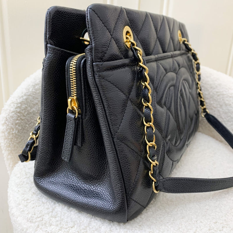 Chanel Seasonal Timeless CC Tote Bag in Black Caviar and GHW