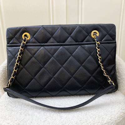 Chanel Seasonal Timeless CC Tote Bag in Black Caviar and GHW