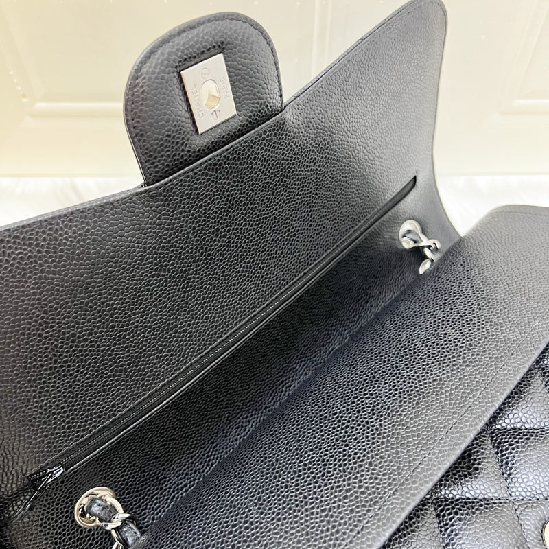 [Full Set - 2018] Chanel Jumbo Classic Flap DF in Black Caviar and SHW