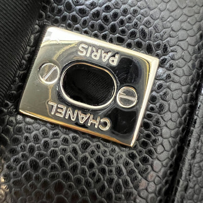 [Full Set - 2018] Chanel Jumbo Classic Flap DF in Black Caviar and SHW