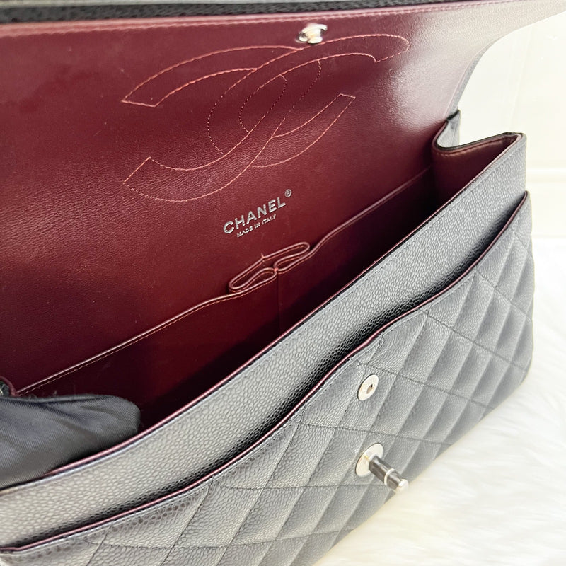 [Full Set - 2018] Chanel Jumbo Classic Flap DF in Black Caviar and SHW