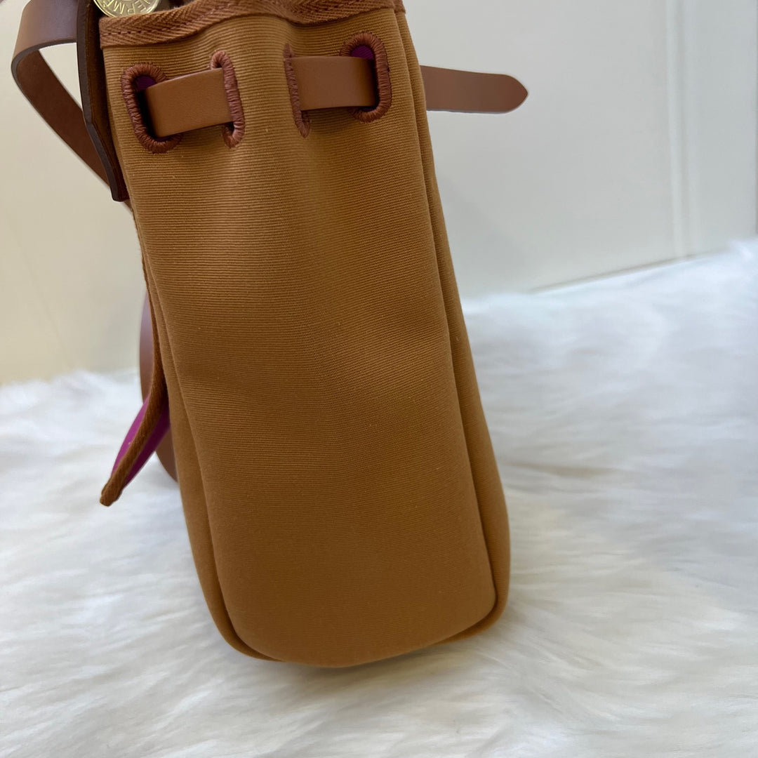 Hermes Herbag Zip 31 in Dune Canvas, Fauve Leather and PHW (With
