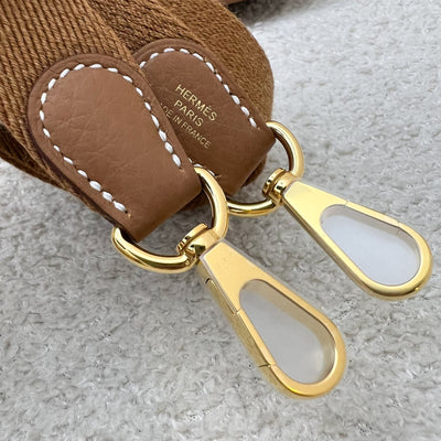 Hermes Mini Evelyne TPM in Gold Clemence Leather with Gold Strap and GHW