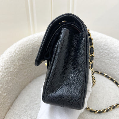 Chanel Small Classic Flap CF in Black Caviar and GHW