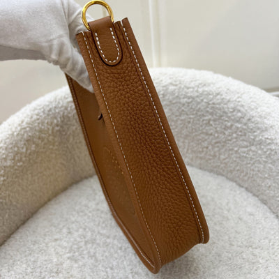 Hermes Mini Evelyne TPM in Gold Clemence Leather with Gold Strap and GHW