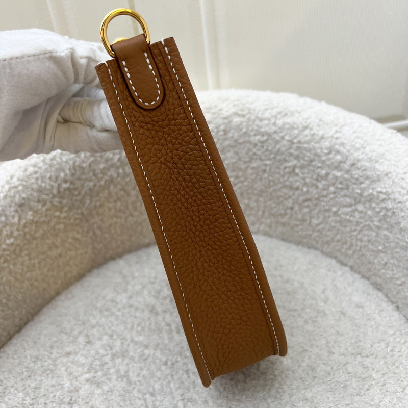 Hermes Mini Evelyne TPM in Gold Clemence Leather with Gold Strap and GHW