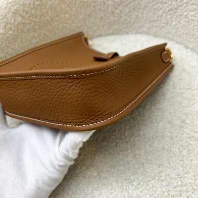 Hermes Mini Evelyne TPM in Gold Clemence Leather with Gold Strap and GHW