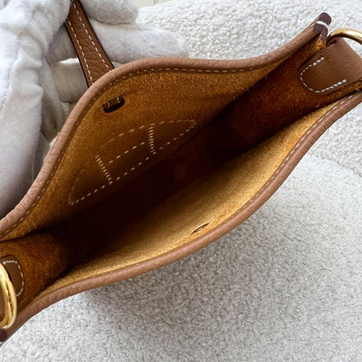 Hermes Mini Evelyne TPM in Gold Clemence Leather with Gold Strap and GHW