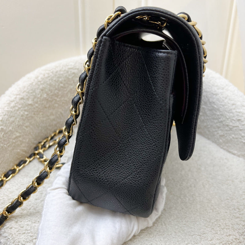 Chanel Jumbo Classic Flap DF in Black Caviar and GHW (Model