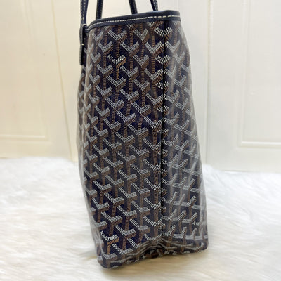 Goyard Saint Louis PM Tote in Bleu Marine Signature Goyardine Canvas