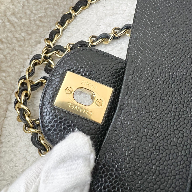 Chanel Small Classic Flap CF in Black Caviar and GHW