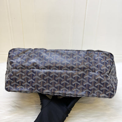 Goyard Saint Louis PM Tote in Bleu Marine Signature Goyardine Canvas