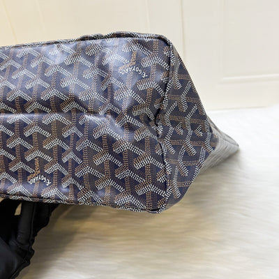 Goyard Saint Louis PM Tote in Bleu Marine Signature Goyardine Canvas