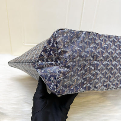 Goyard Saint Louis PM Tote in Bleu Marine Signature Goyardine Canvas