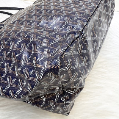 Goyard Saint Louis PM Tote in Bleu Marine Signature Goyardine Canvas