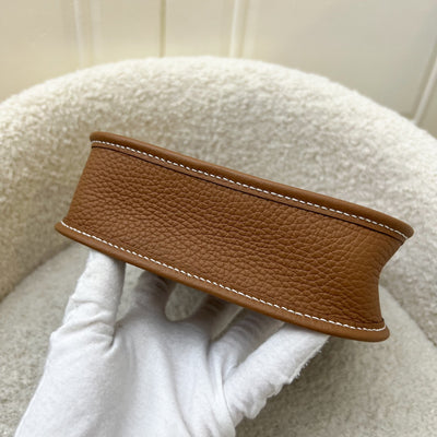 [New Short Strap] Hermes Mini Evelyne TPM in Gold Clemence Leather with Gold Strap and PHW