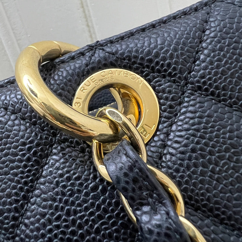 Chanel Grand Shopping Tote GST in Black Caviar and GHW