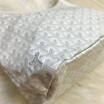 Goyard Boheme Hobo Bag in White Signature Goyardine Canvas