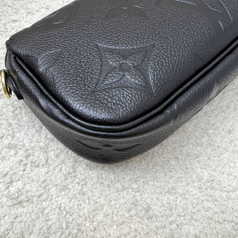 LV Ivy Wallet On Chain WOC / Mini Bag in Black Giant Monogram Empreinte Leather and GHW