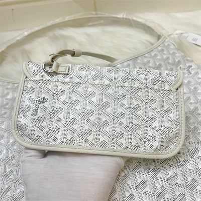 Goyard Boheme Hobo Bag in White Signature Goyardine Canvas