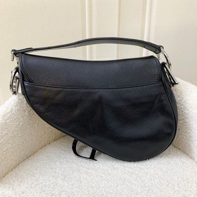 Dior Vintage Saddle Bag in Black Calfskin and SHW