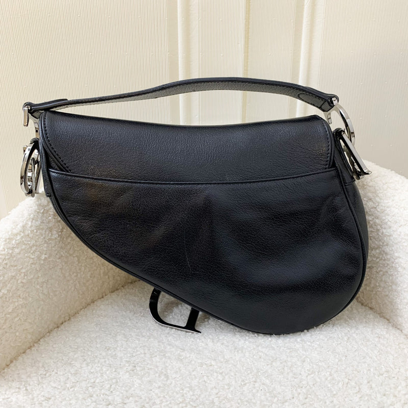 Saddle bag in black calfskin online price