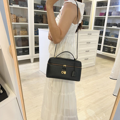 Loro Piana Extra Bag L27 in Dark Navy Blue Calfskin and GHW