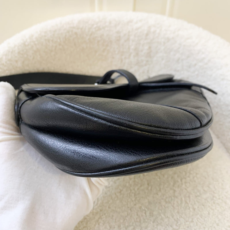 Dior Vintage Saddle Bag in Black Calfskin and SHW