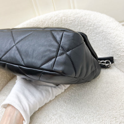 Chanel 19 Small Flap in Black Lambskin and 3-tone HW (Model: AS1160)