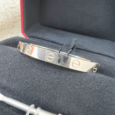Cartier Classic Love Bracelet in 18K White Gold Size 16