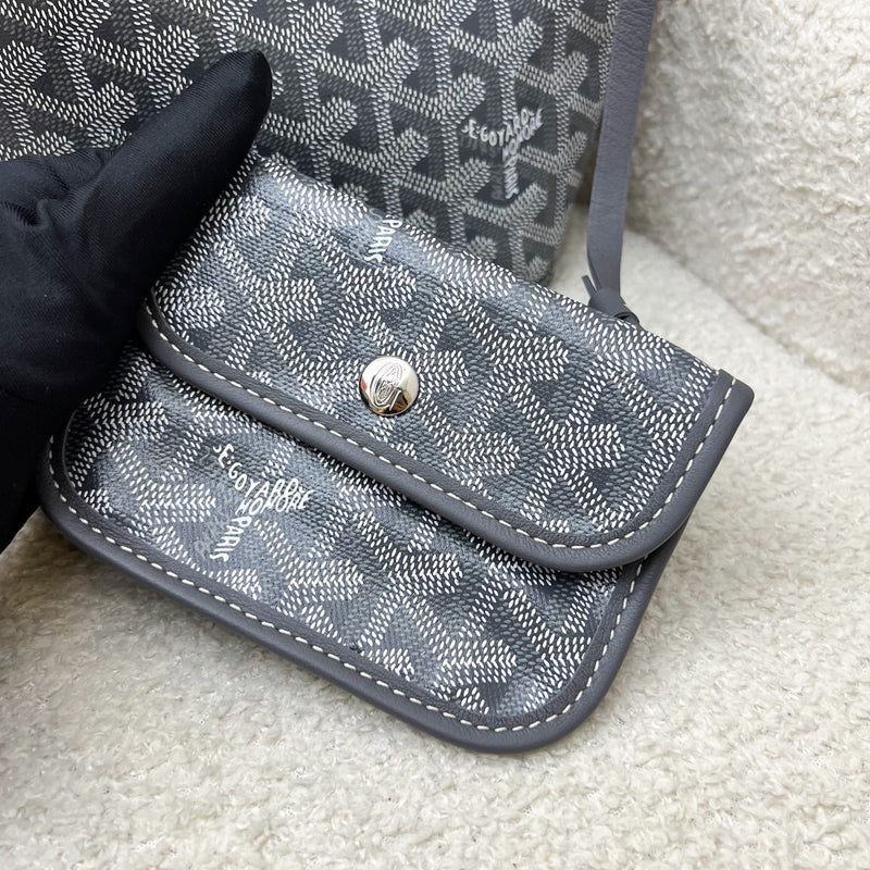 Goyard Mini Anjou in Grey Goyardine Canvas and Leather