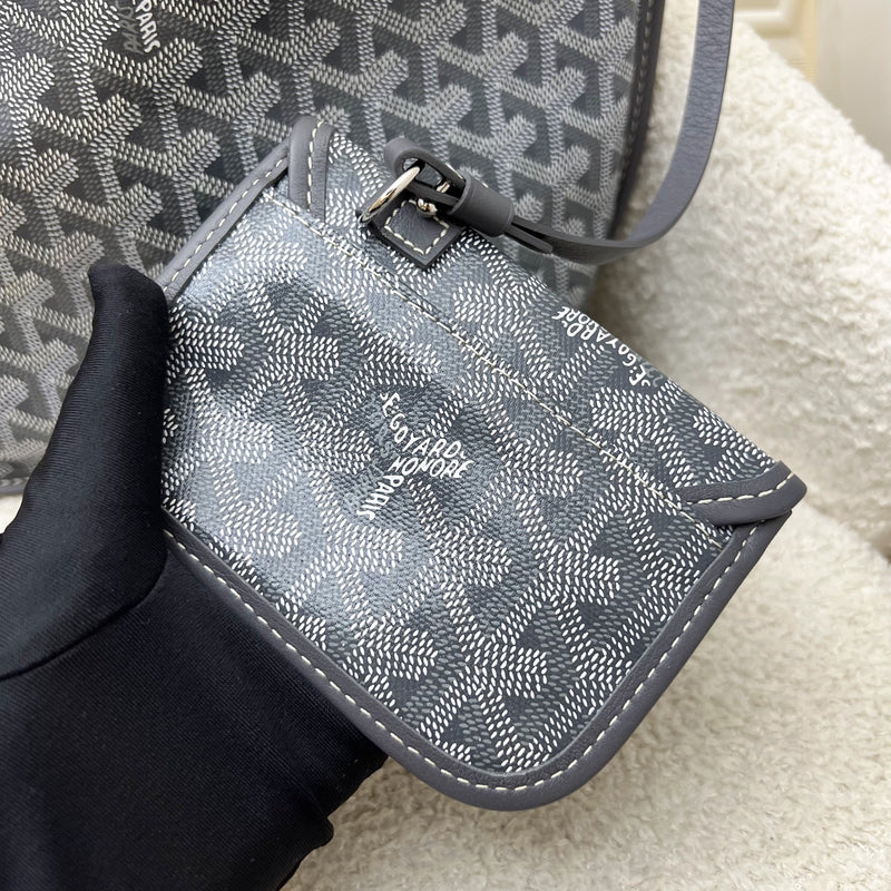 Goyard Mini Anjou in Grey Goyardine Canvas and Leather