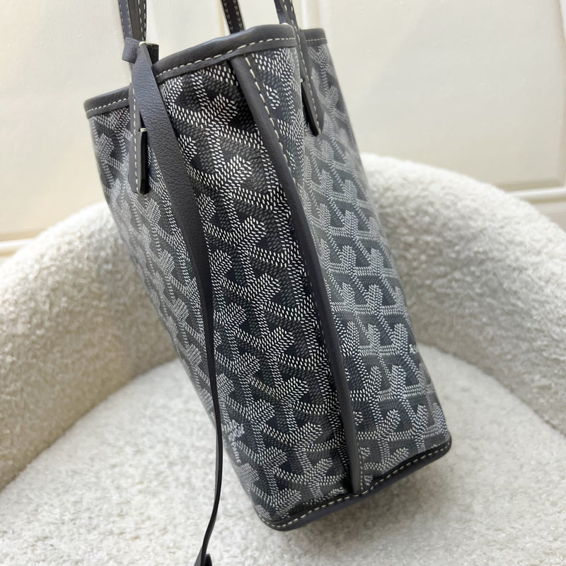 Goyard Mini Anjou in Grey Goyardine Canvas and Leather